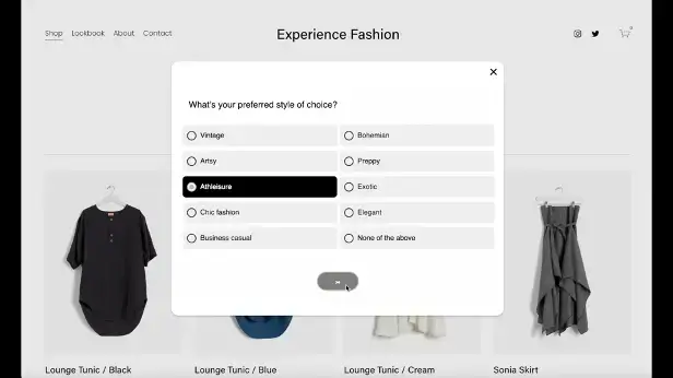 Experience Fashion website