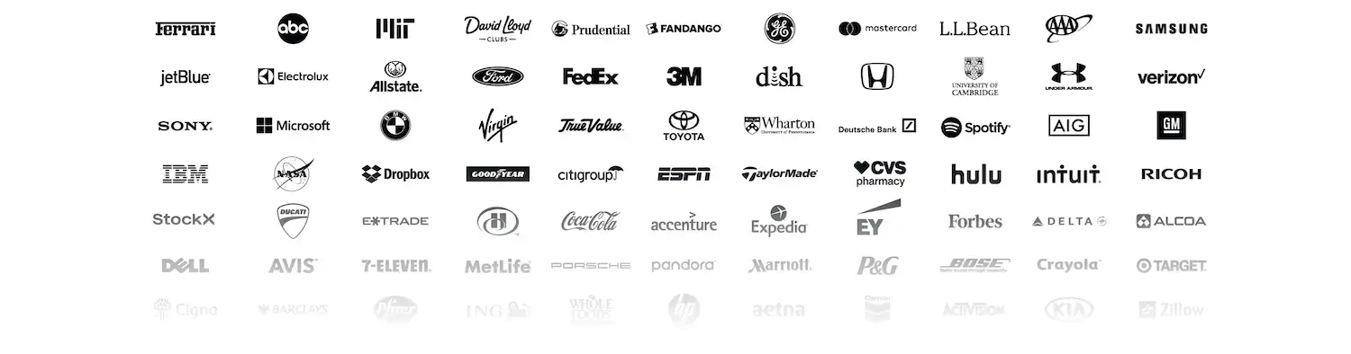 Logos of Qualtrics Customers