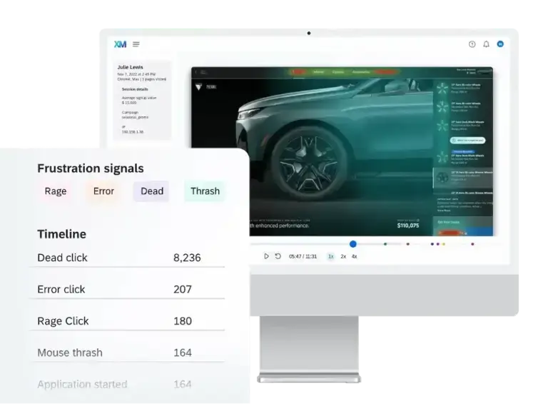 frustration click tracking signals