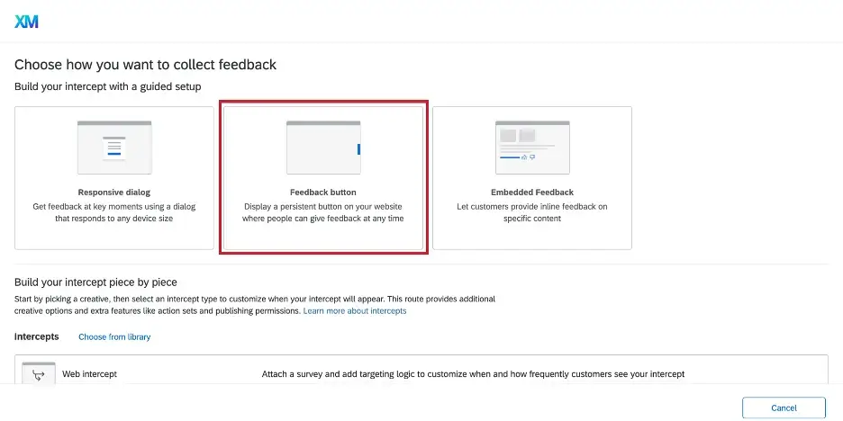 Website feedback tool screenshot