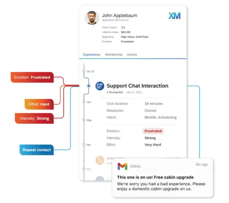 customer support chat interaction