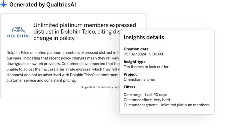 AI generated insights reports on platinum member satisfaction