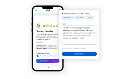 customer care software example with google review response
