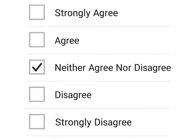 Survey checkbox items
