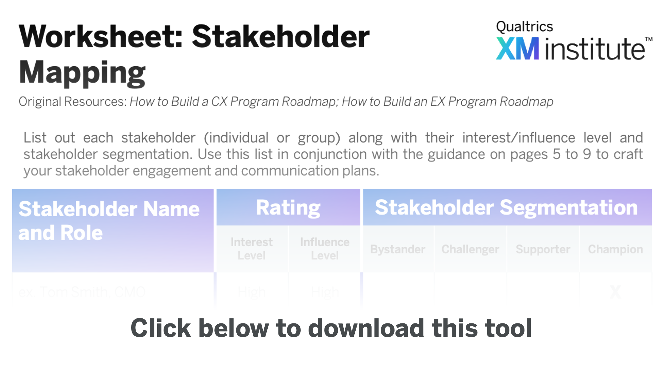 Download Image - Worksheet Stakeholder Mapping