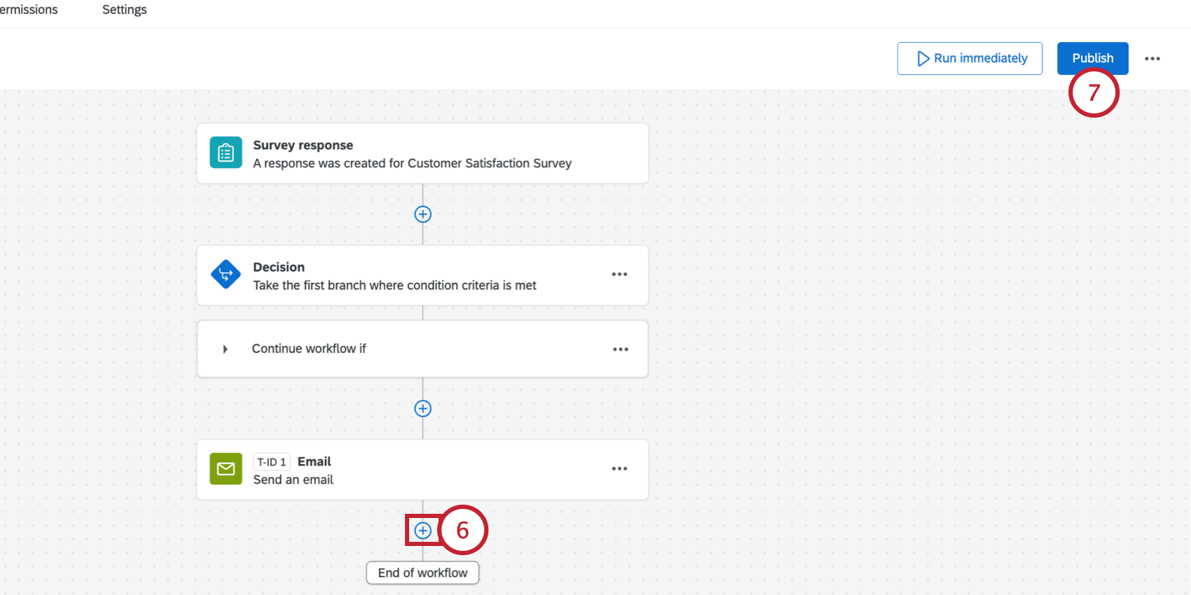 publishing the workflow