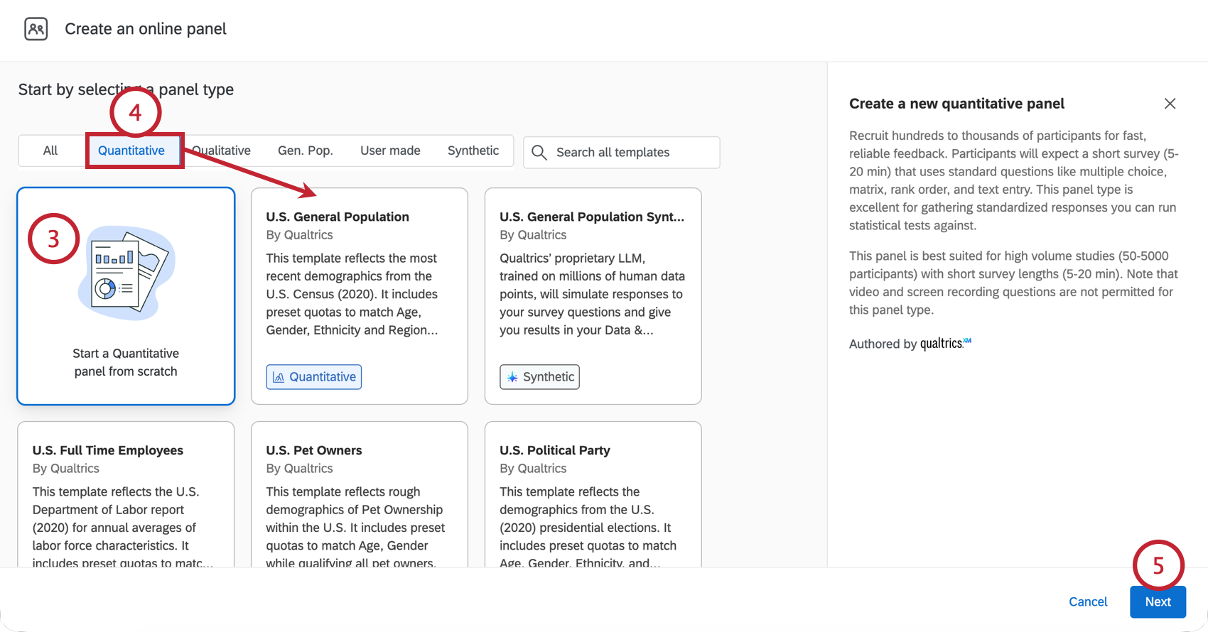 creating a quant panel from scratch