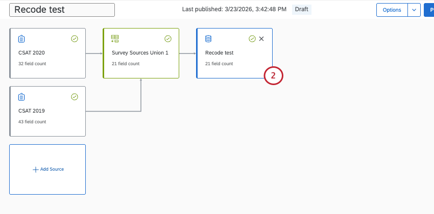 data modeler with output dataset highlighted 