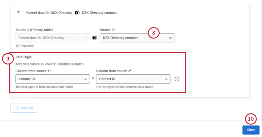 next modal that opens lets you configure the join