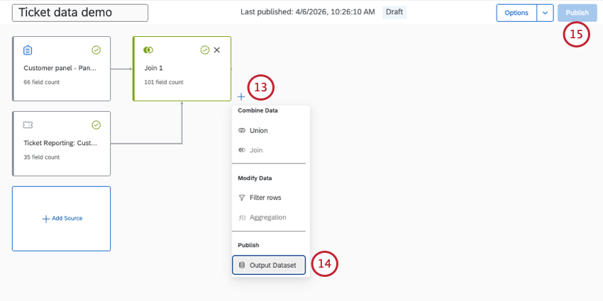 finishing up the data model with an output