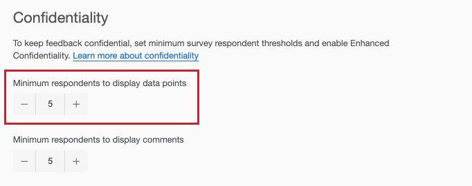 image of a response threshold in confidentiality settings
