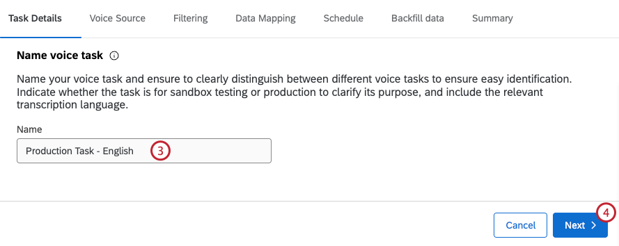 task details screen