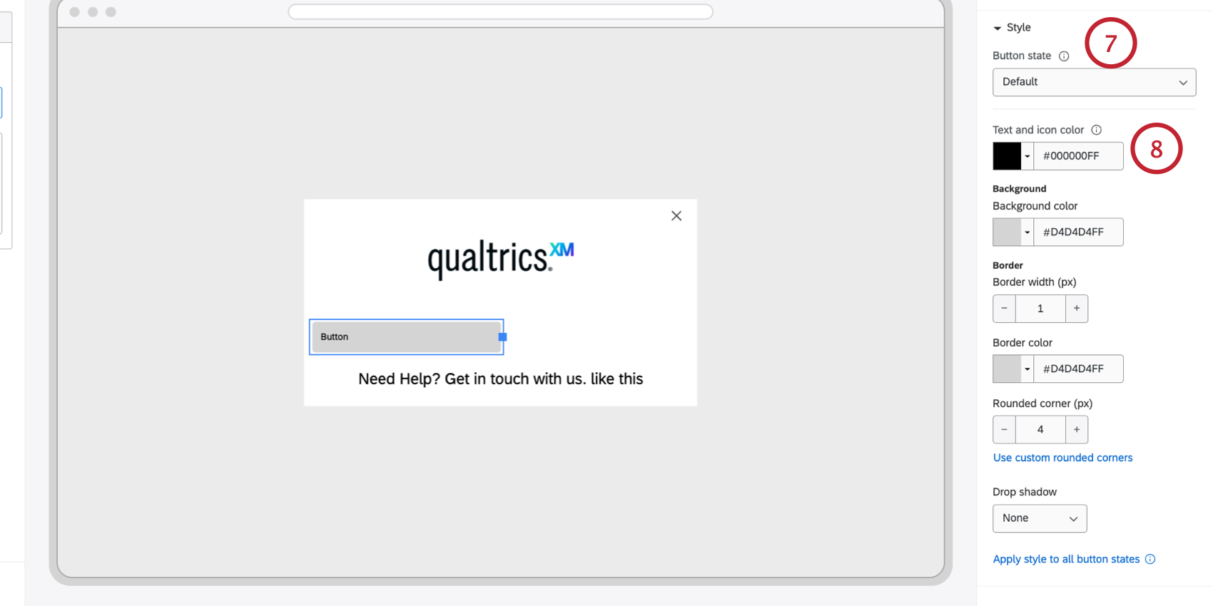 customizing each button state