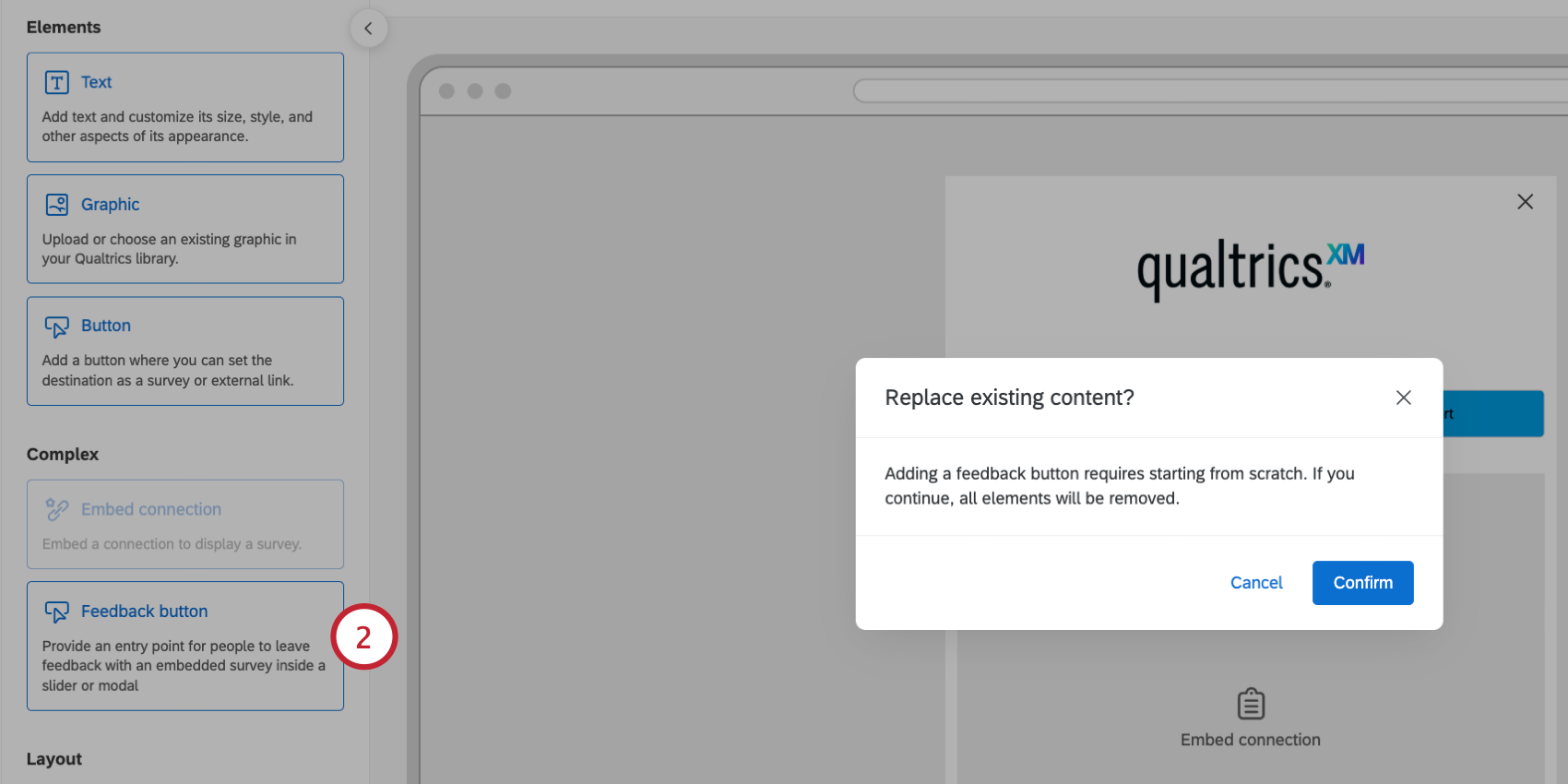 adding a feedback button