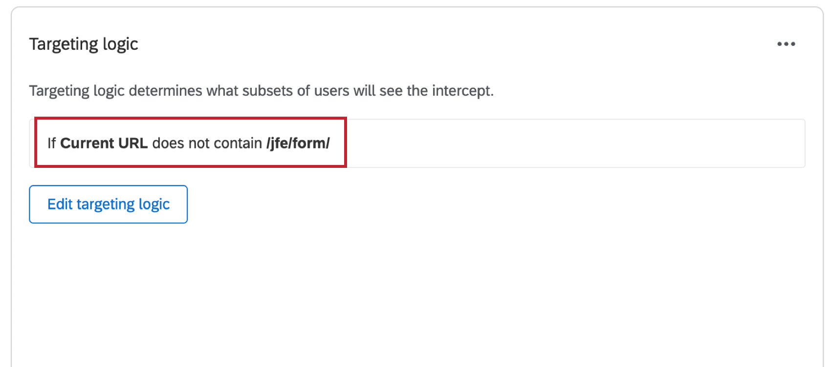 exclusion logic added to the intercept