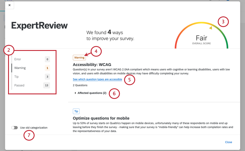 expert review modal