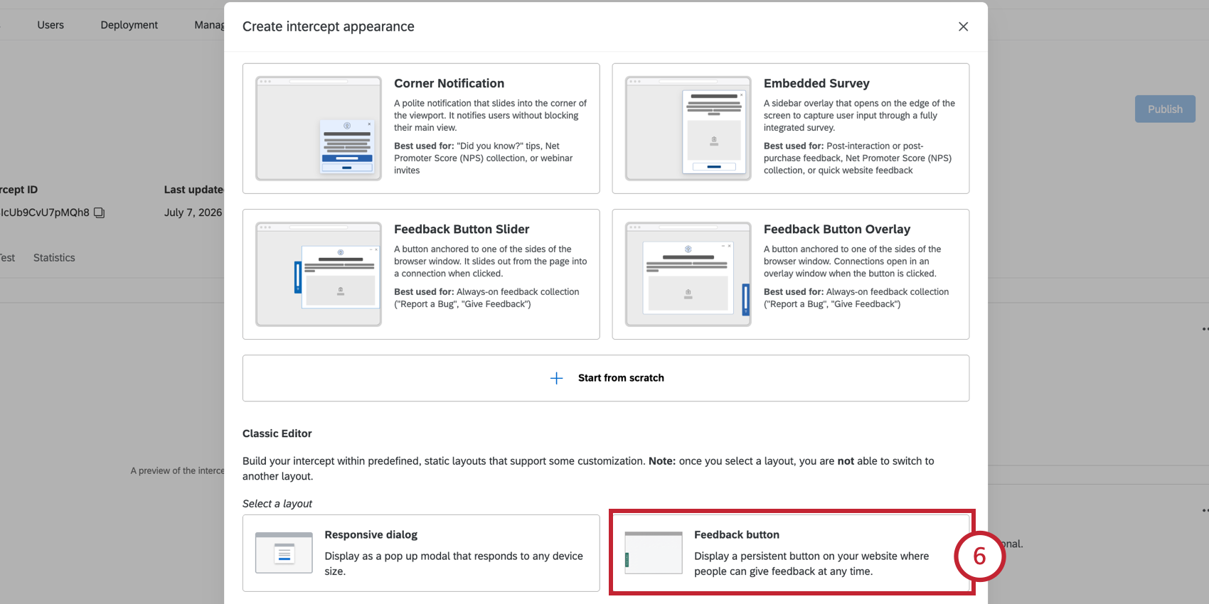 choosing feedback button type