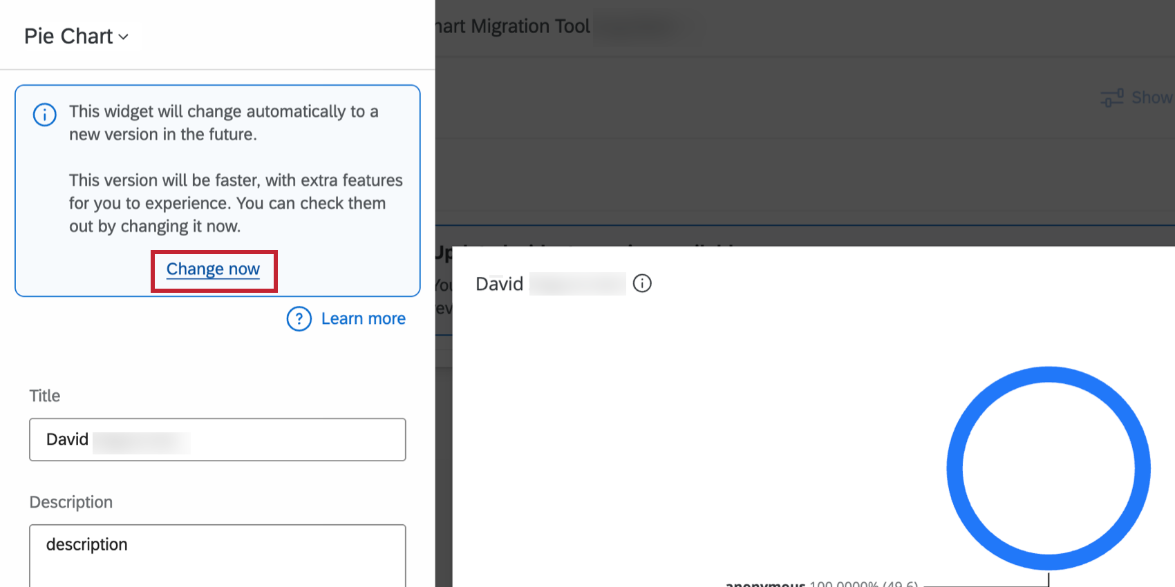 change now text in blue in the editing pane