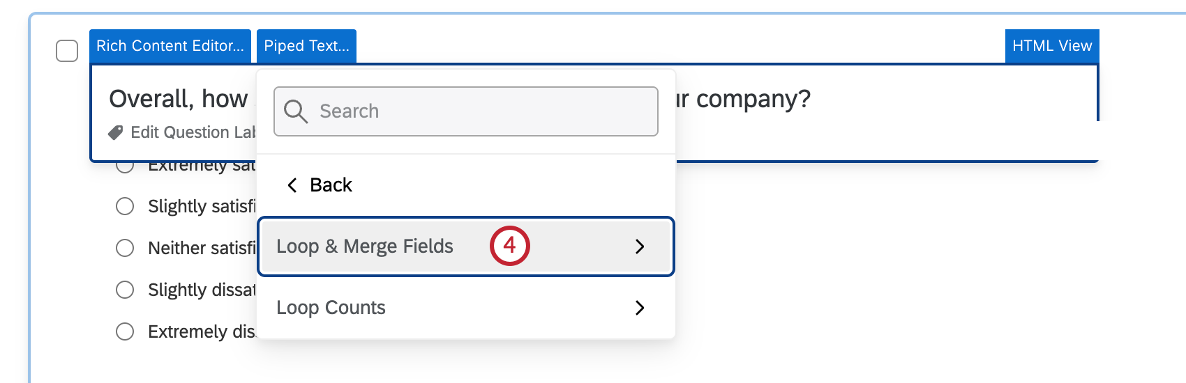 loop & merge options for piped text