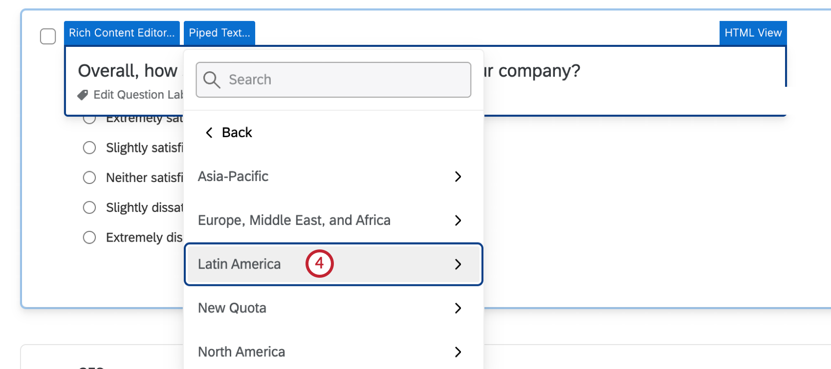 available quotas that can be used for piped text