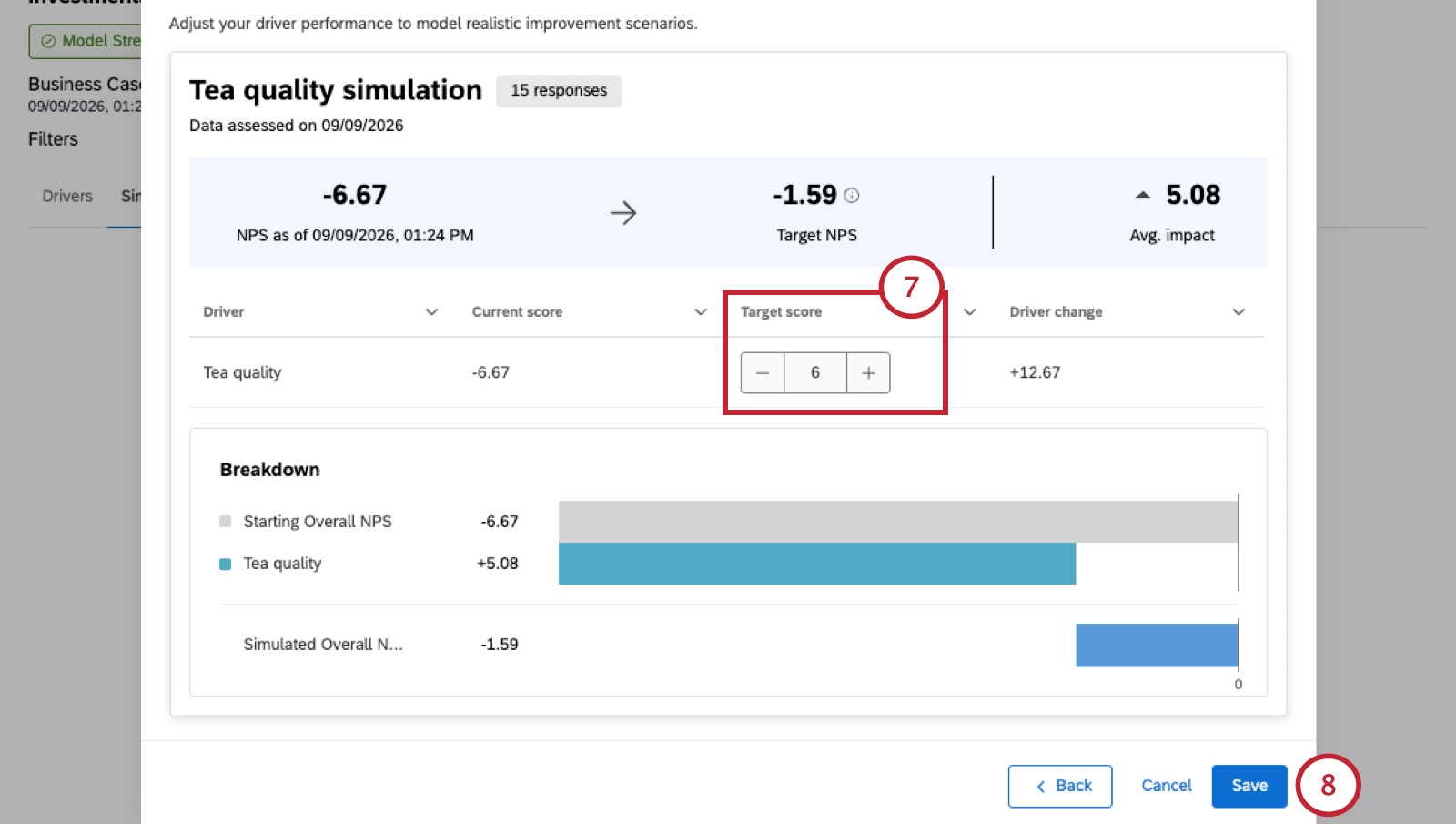 adjustable field for target score