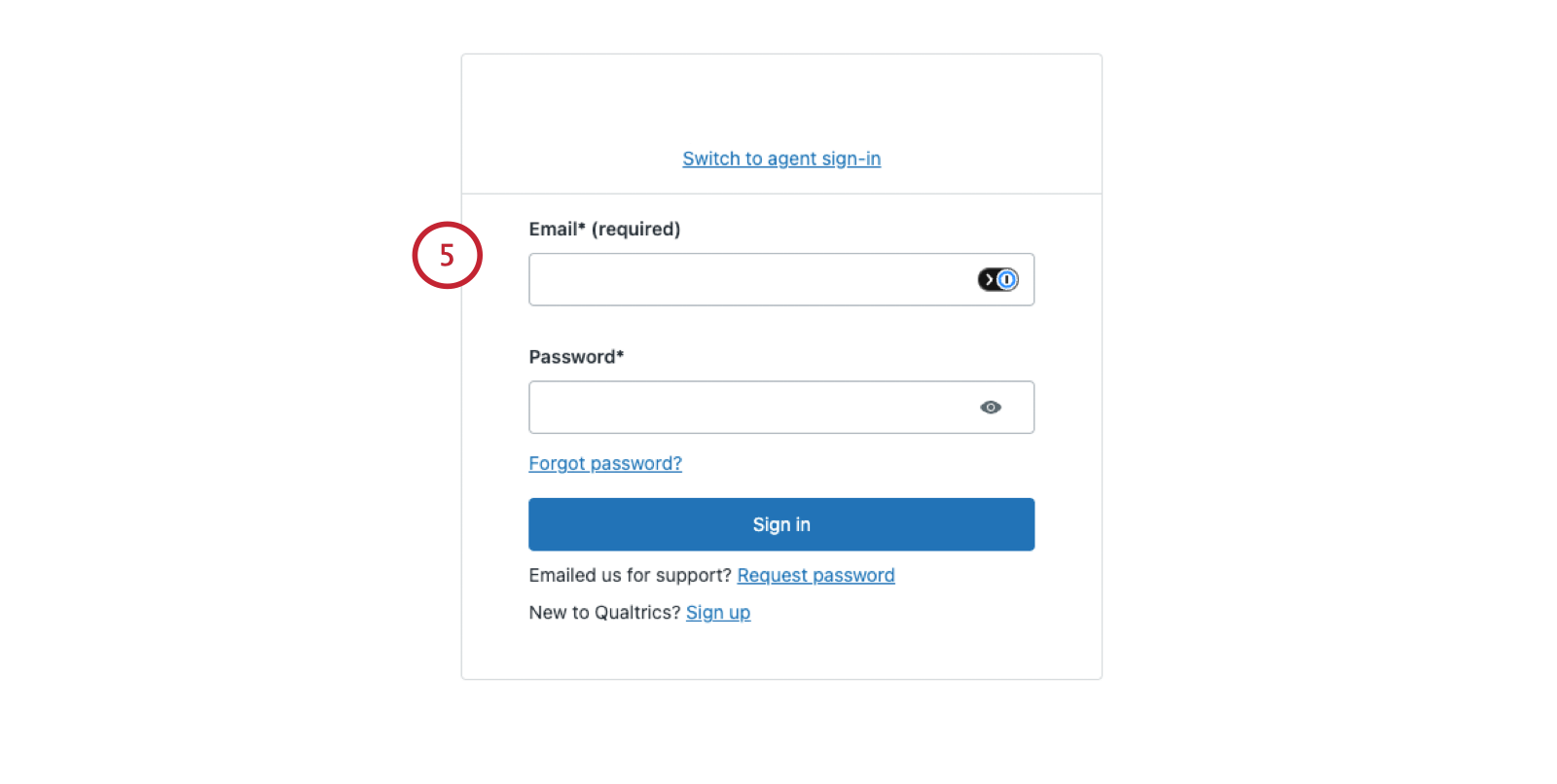zendesk login screen