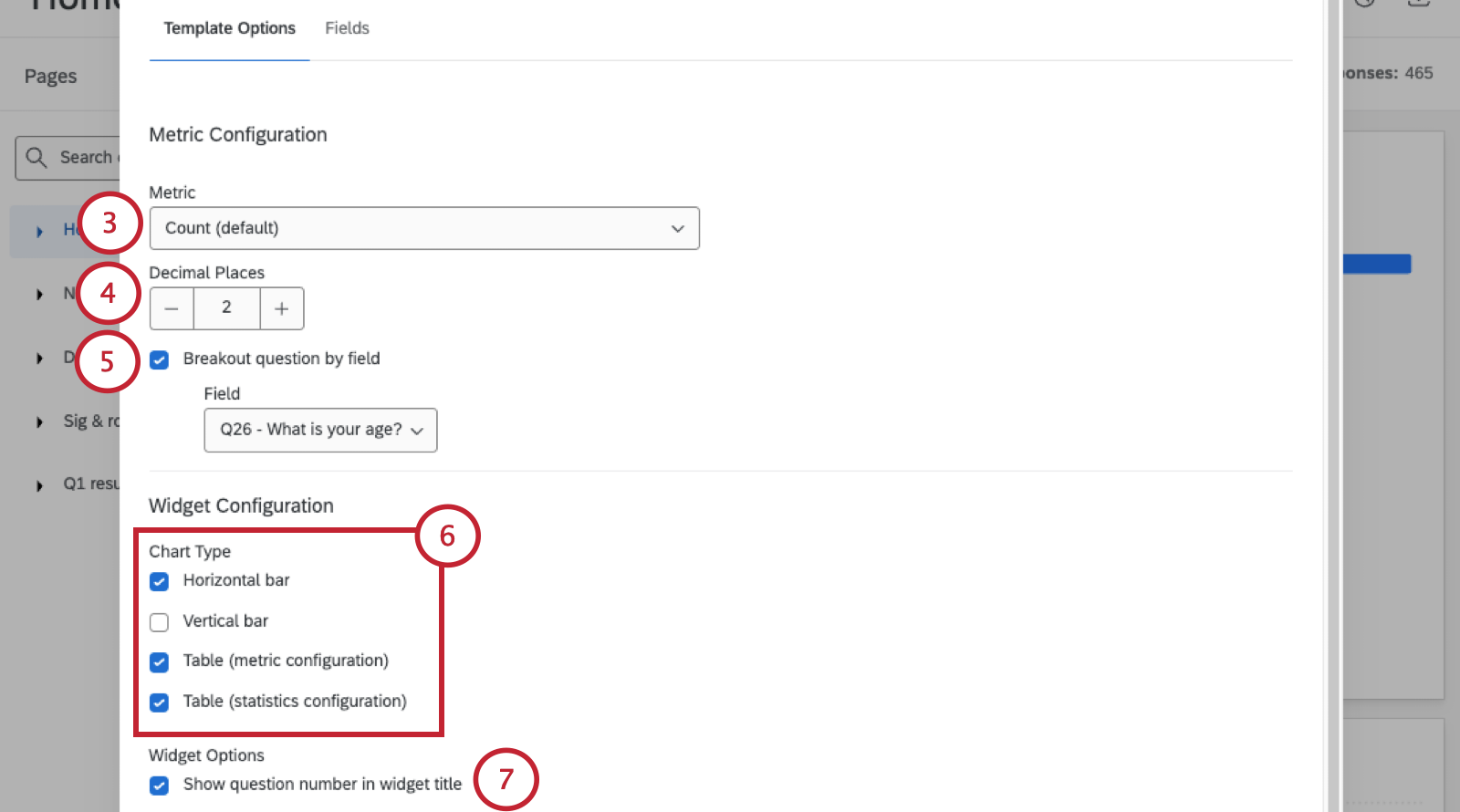 modal with template options