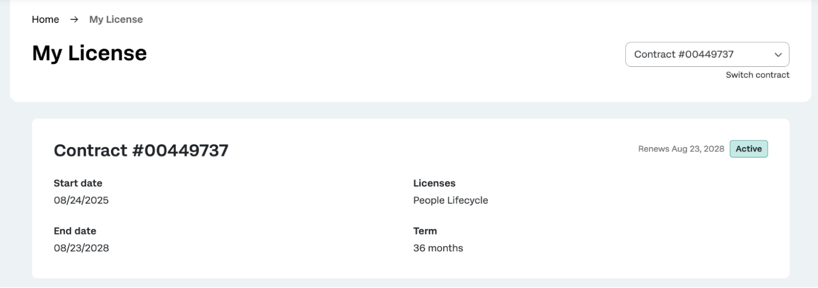 image zooming in on contract details