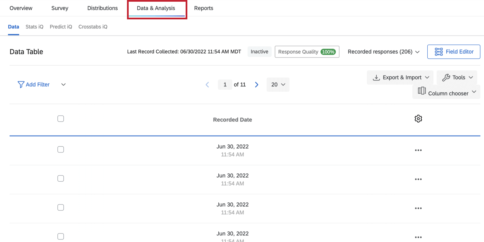 Data tab selected in upper-left