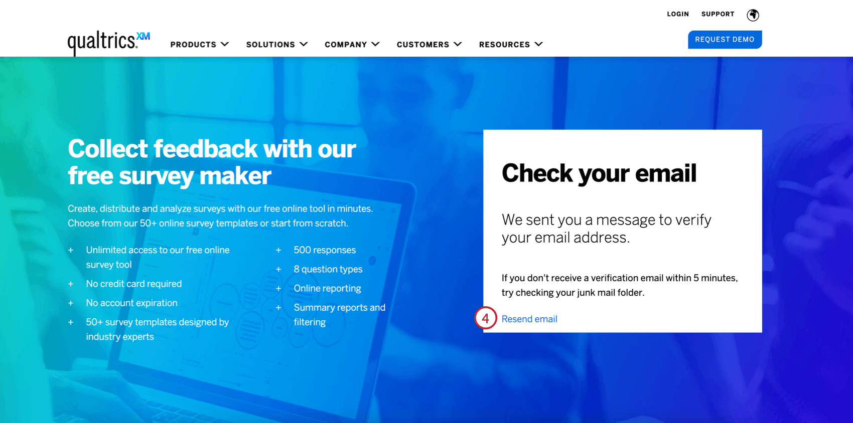 Enlace de reenvío de correo electrónico en azul