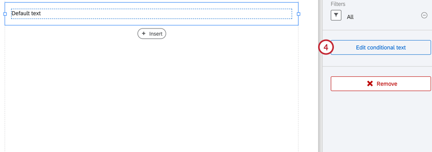 clicking the edit conditional text button