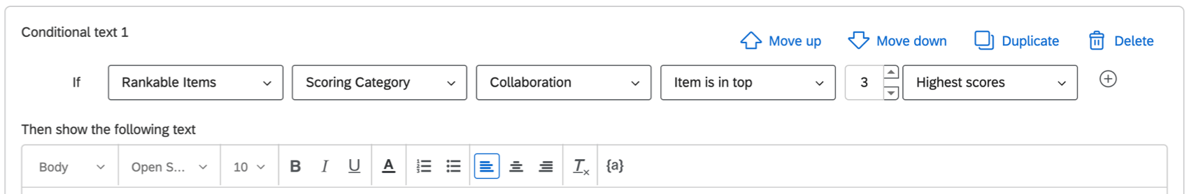 Si lélément classable de la catégorie de notation collaboration est dans le top 3 des scores les plus élevés