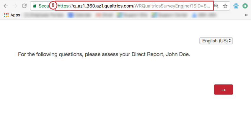 Copying the link in a browser