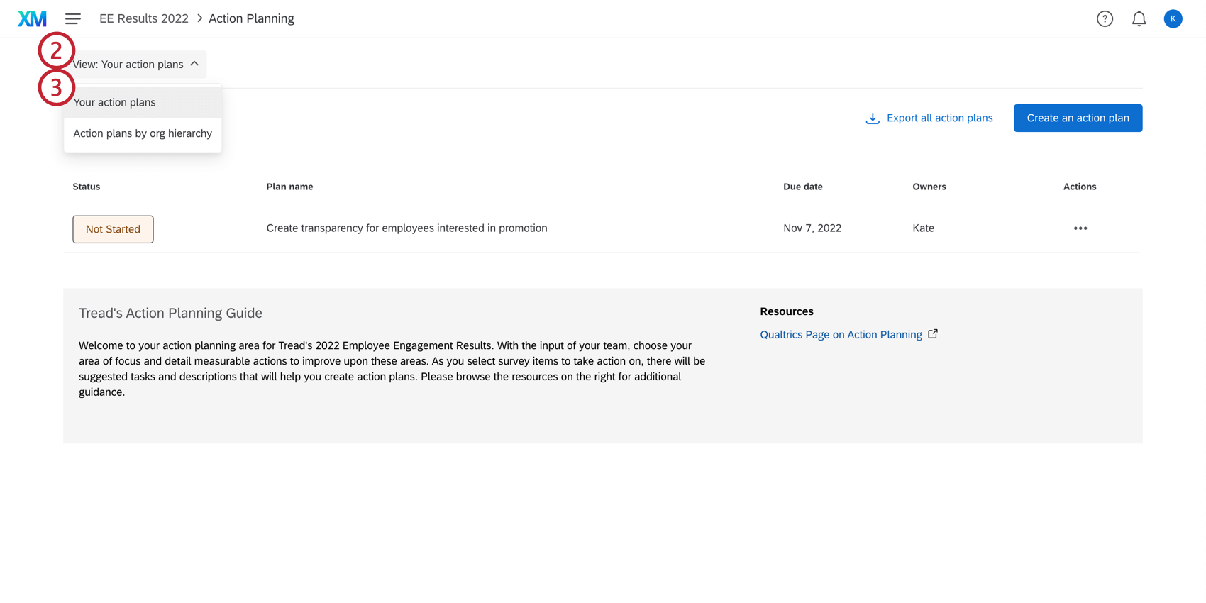 左上のフィルター選択で組織階層でフィルターする方法を示す。