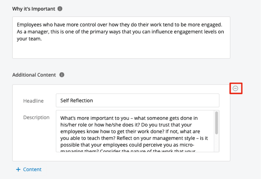 evidenzia testo il segno meno per eliminare qualsiasi contenuto aggiuntivo non gradito