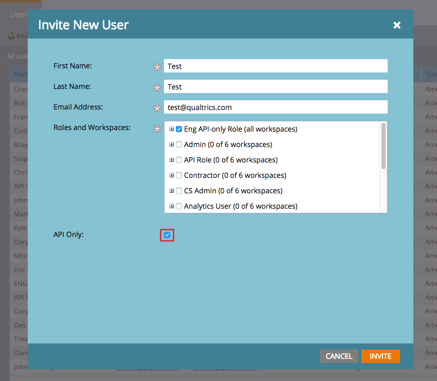 Casilla de verificación solo API