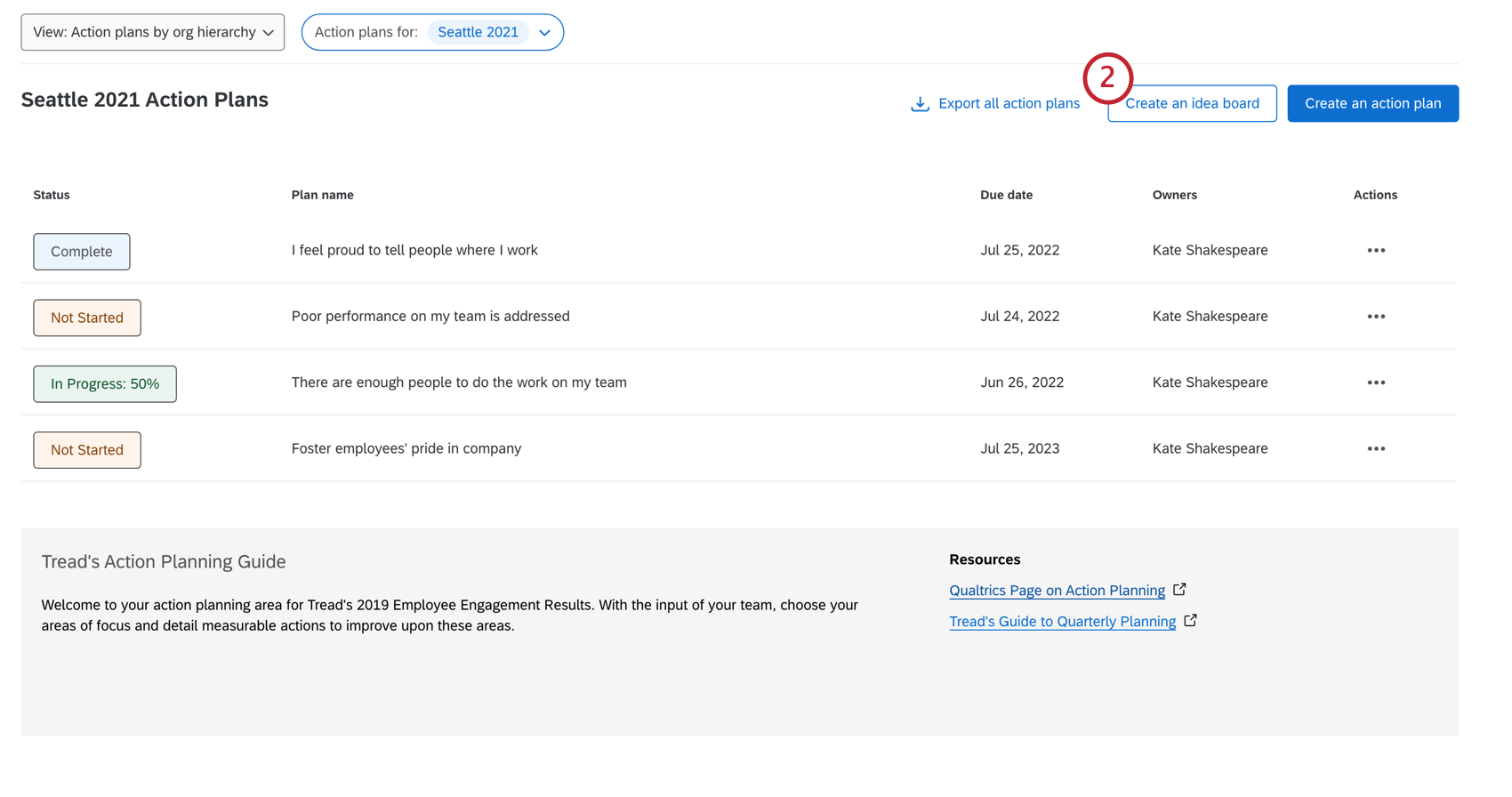 clicar em criar um quadro de ideias