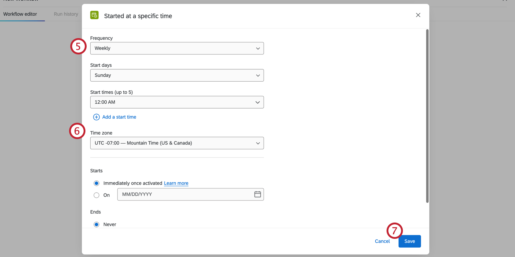 Set up a scheduled workflow