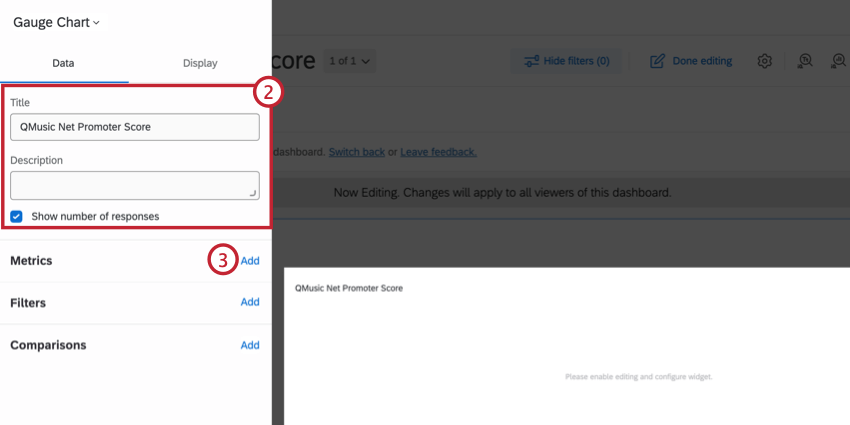 Titre et description du widget