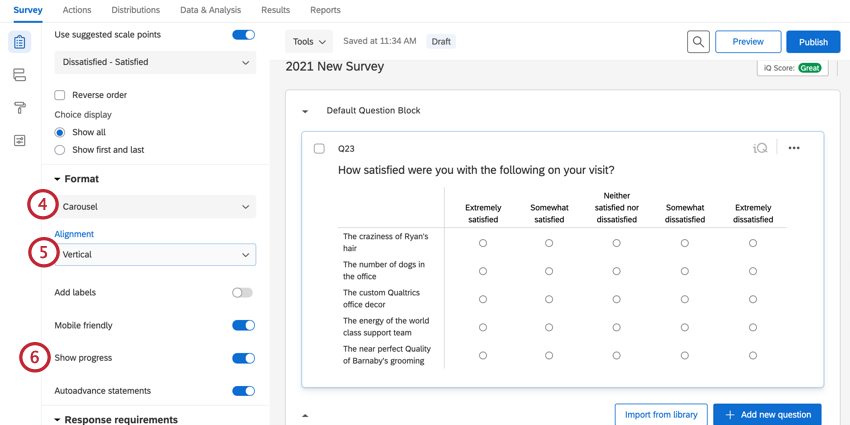 enabling carousel and adding a progress bar