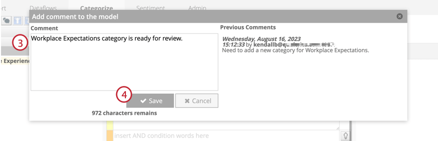 Add a comment to the category model