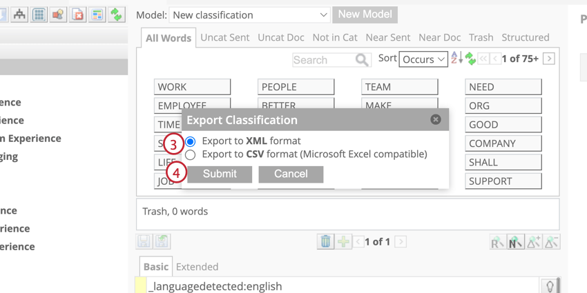 フォーマットを選択し、送信する