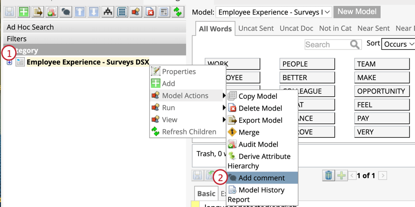 Add a comment to a category model