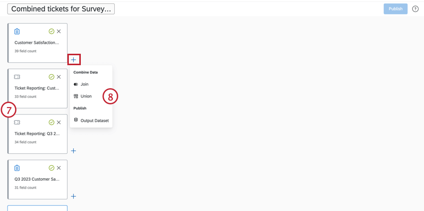 Selecione o sindicato depois de adicionar suas fontes