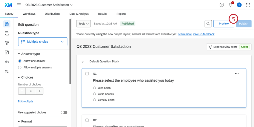 Umfrage veröffentlichen
