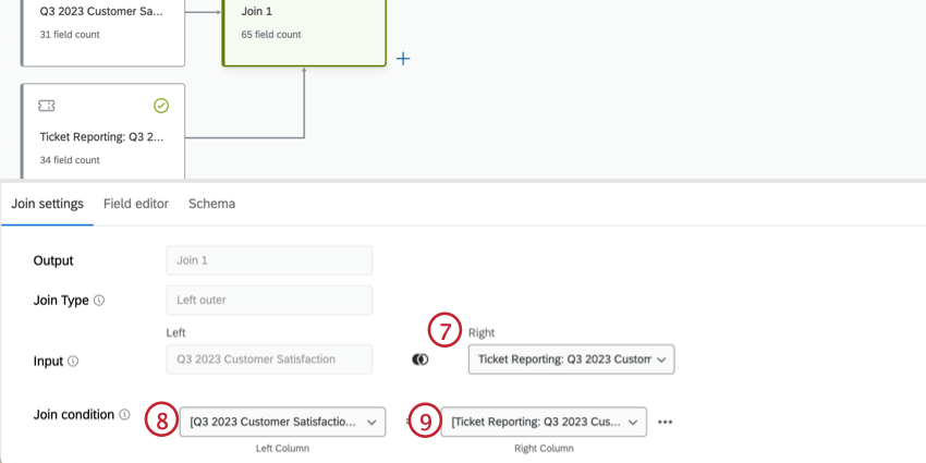Add fields to the join conditions
