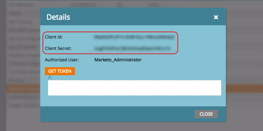 ID de cliente y secreto de cliente