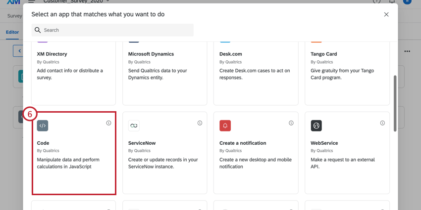 selecting the code task