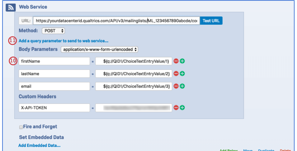 Enter Piped-Text for dynamic fields in Web service