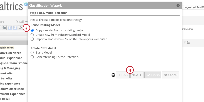 Copy from existing project